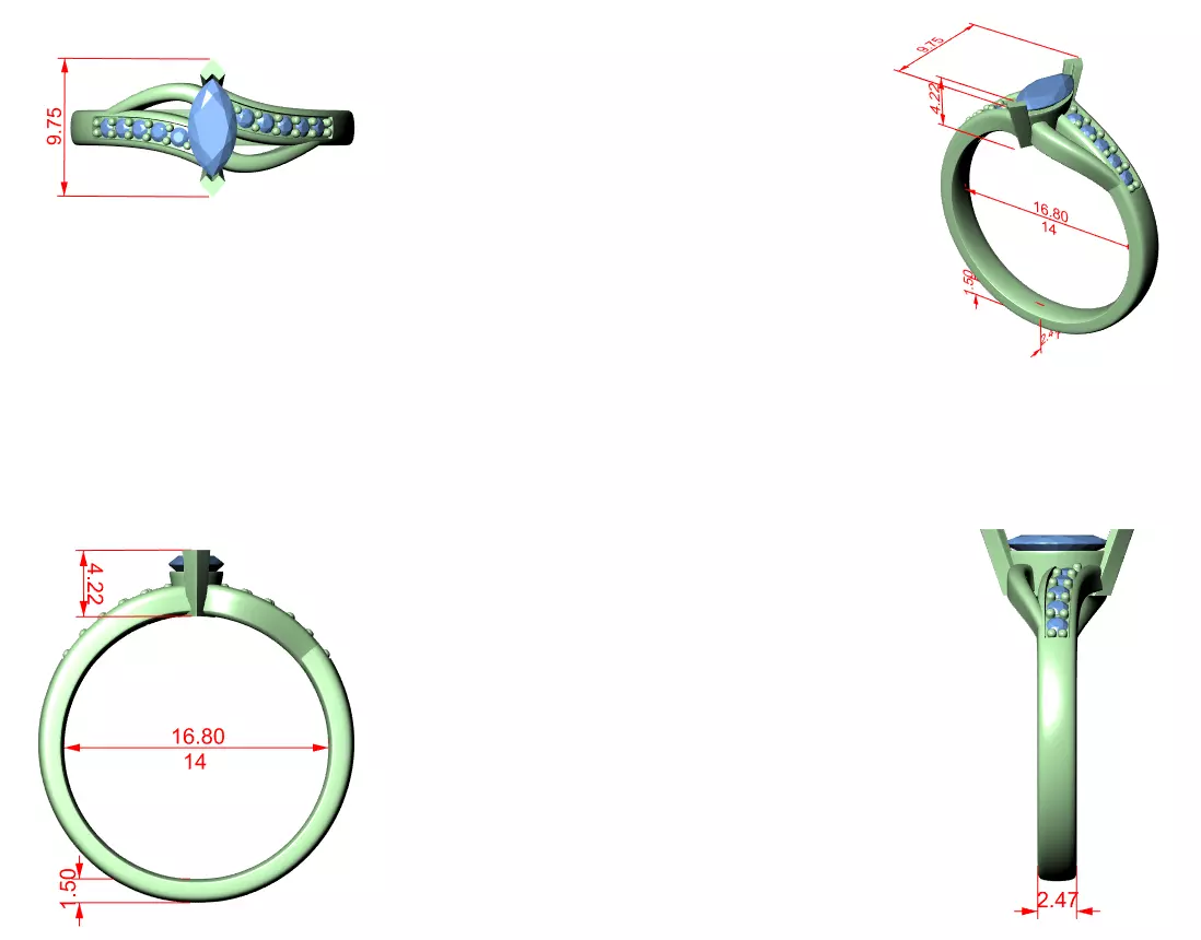 Ultra light wt minimalist Ring 3dm stl renders 360 animation 3D print model_1