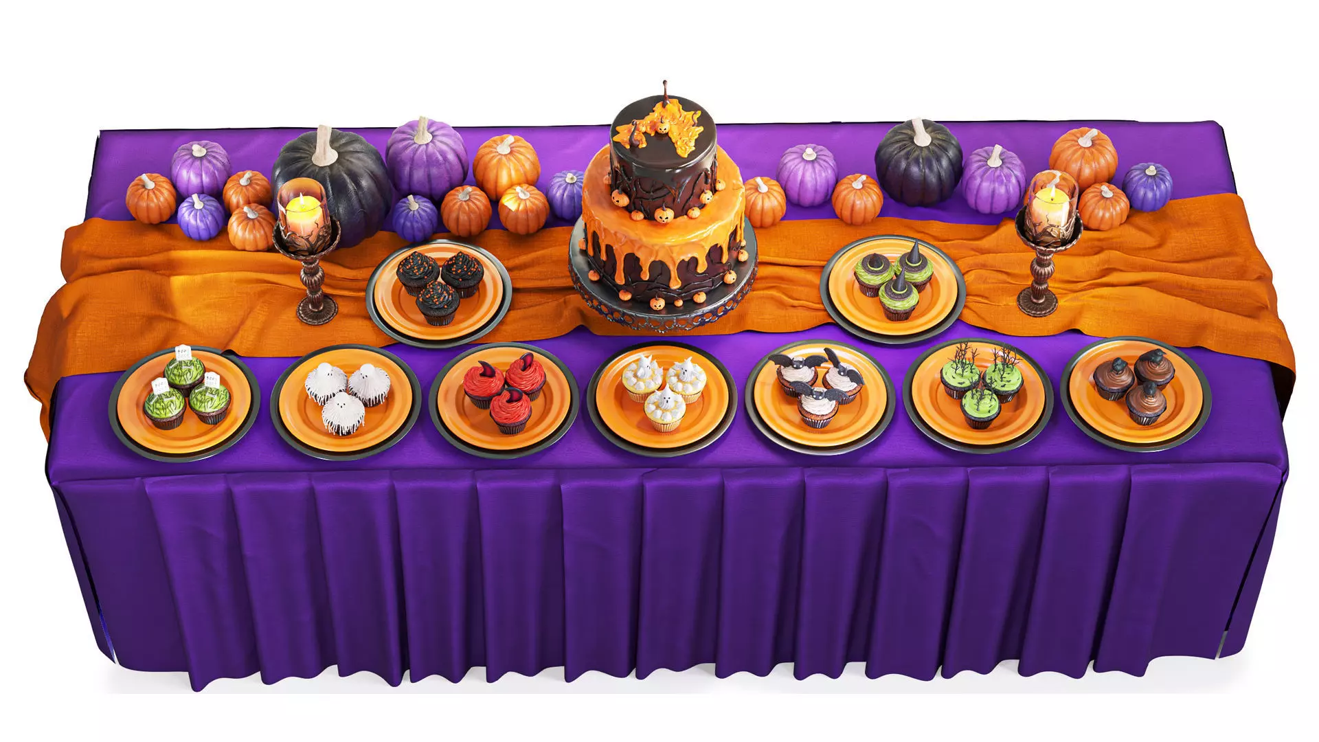 Halloween Buffet Table 3D model_3