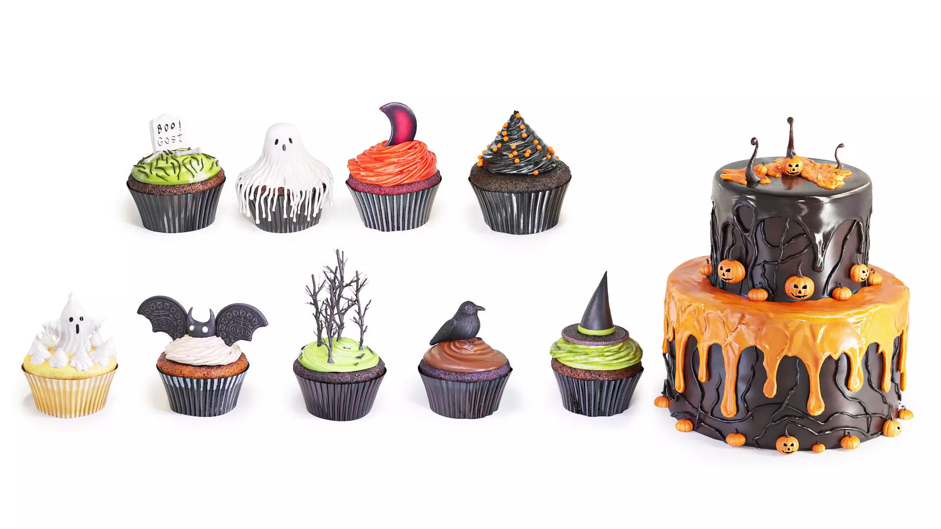 Halloween Buffet Table 3D model_4