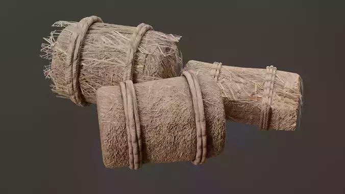 Hay Bale Game Ready Model