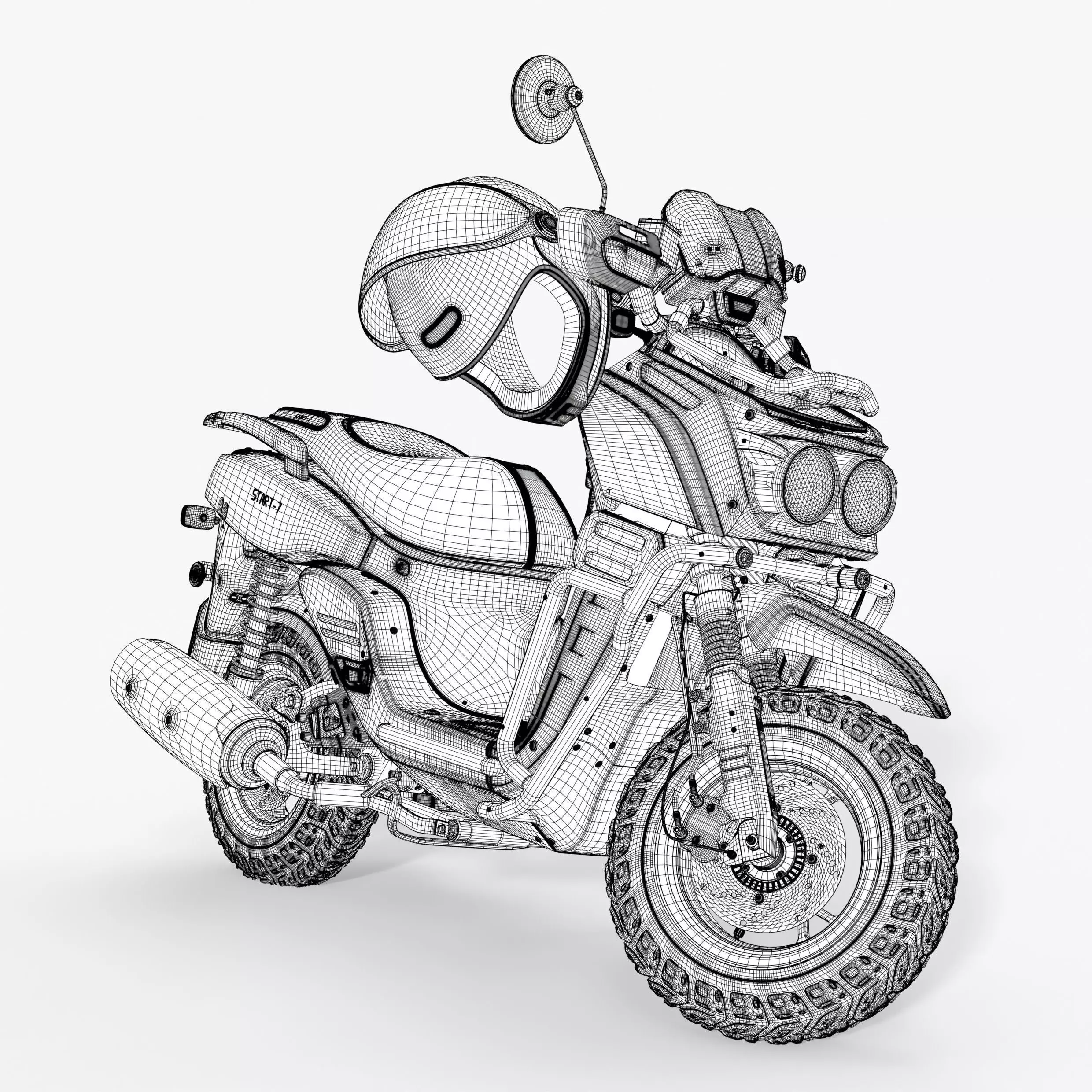 Scooter 3D model_8