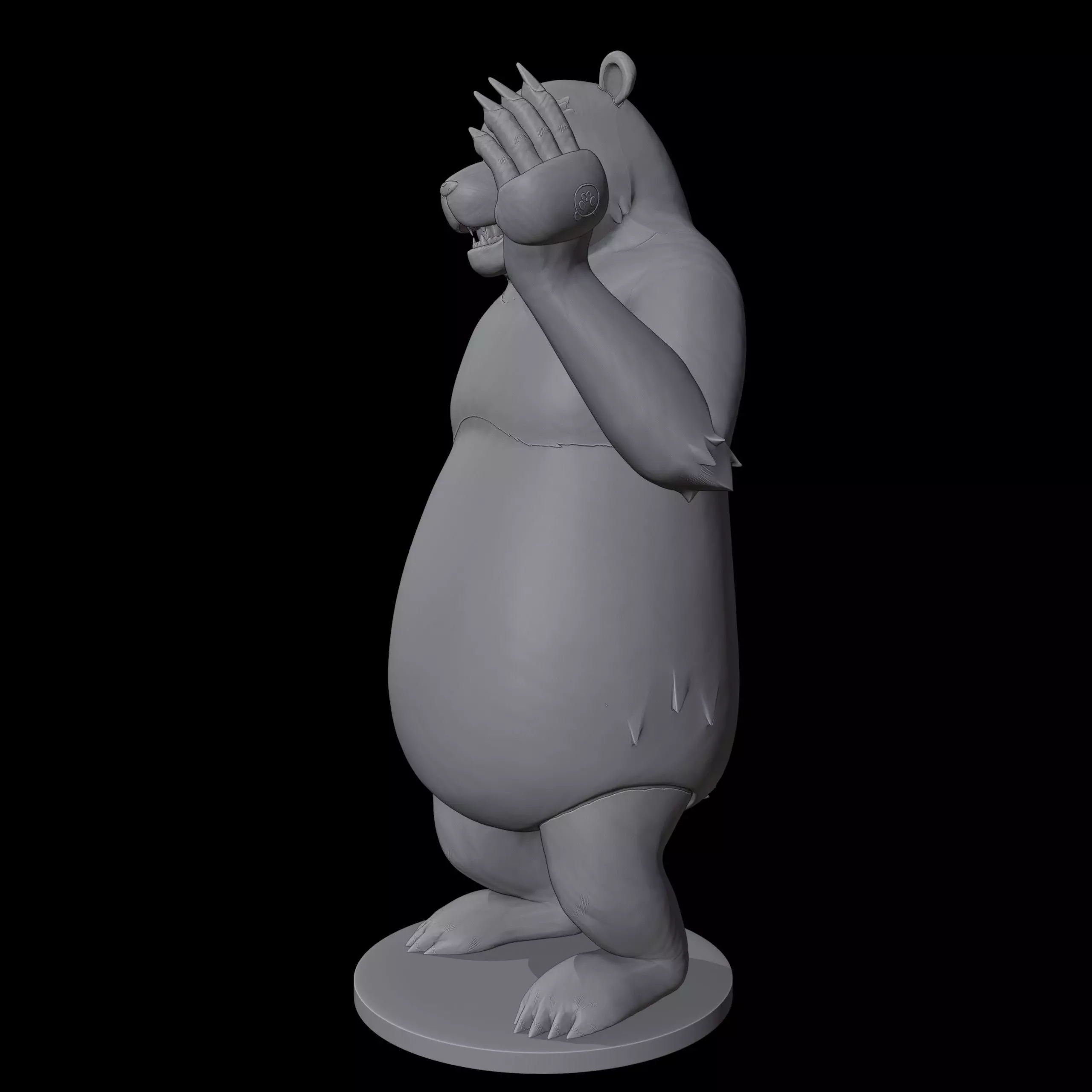 Panda 3D print model_3