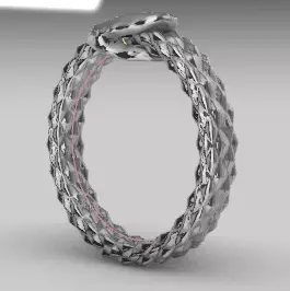 Snake Ring 3D print model_1