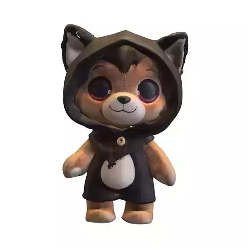 Cute Wolf Hoodie 3D model