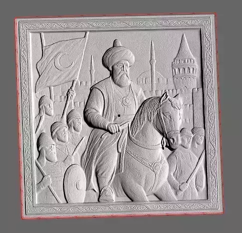fatih sultan mehmet han istanbul 3d relief 