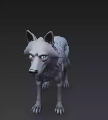 Stylized Wolf 3D Model - CGI - Print Ready Sculpture 3D print model Stylized Wolf 3D Model - CGI - Print Ready Sculpture 3D print model