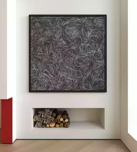 Minimalist Art Corner with Abstract Wall Painting 711