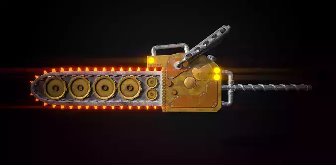 Sci Fi Energy Chainsaw Futuristic Weapon