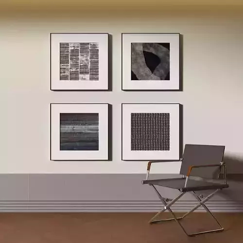 Minimalist Art Corner with Abstract Wall Frames 709