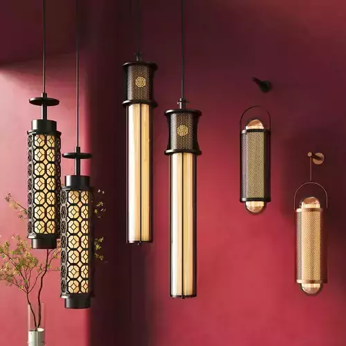 Modern Oriental Pendant and Wall Lamps 703