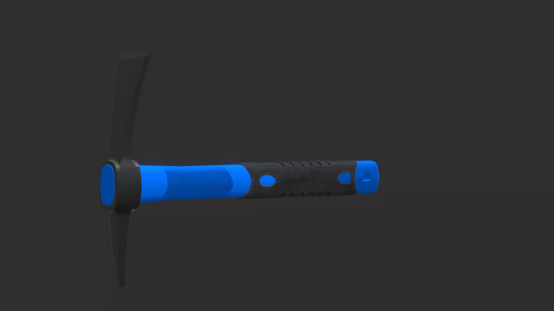 Realistic Pick Axe 3D Model with Detailed Handle and Head Low-poly 3D model_0