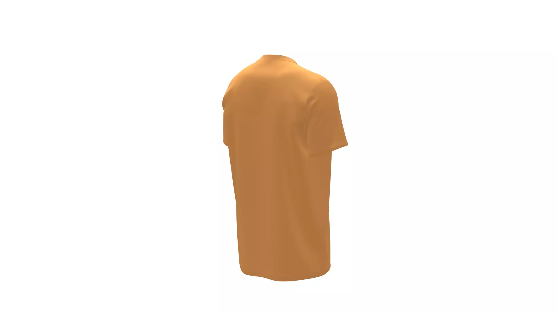 Yellow T-Shirt 3D Model with Realistic Texture and Folds Low-poly 3D model_5