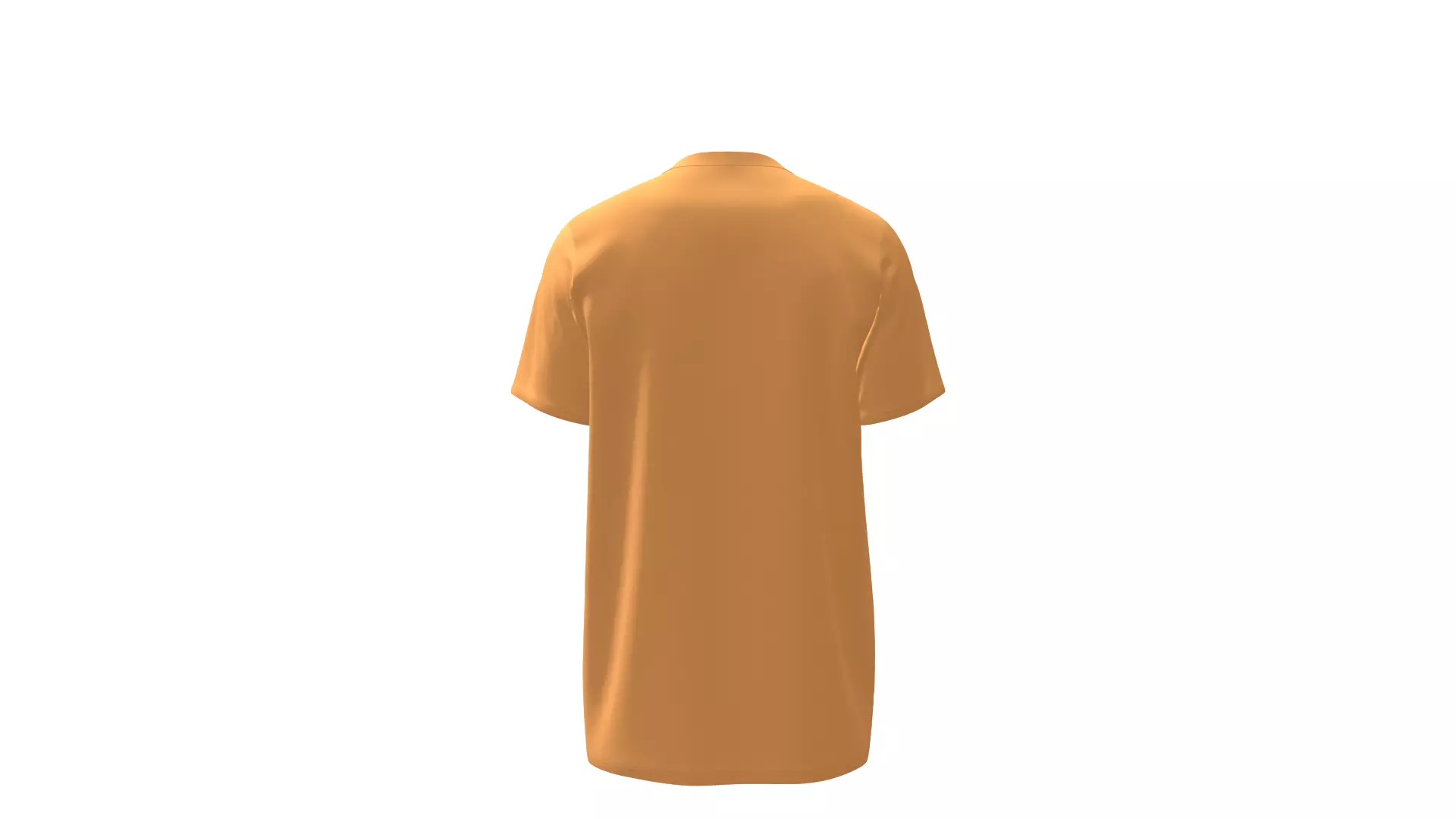 Yellow T-Shirt 3D Model with Realistic Texture and Folds Low-poly 3D model_4