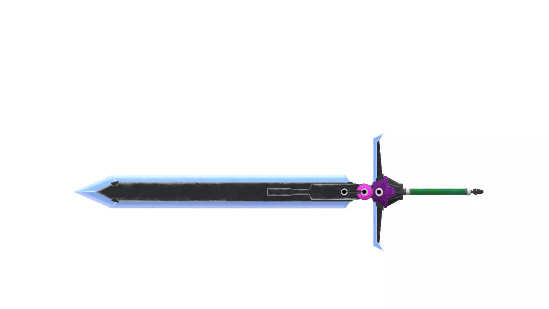 Anime Sword 3D Model with Detailed Blade and Hilt Low-poly 3D model_2