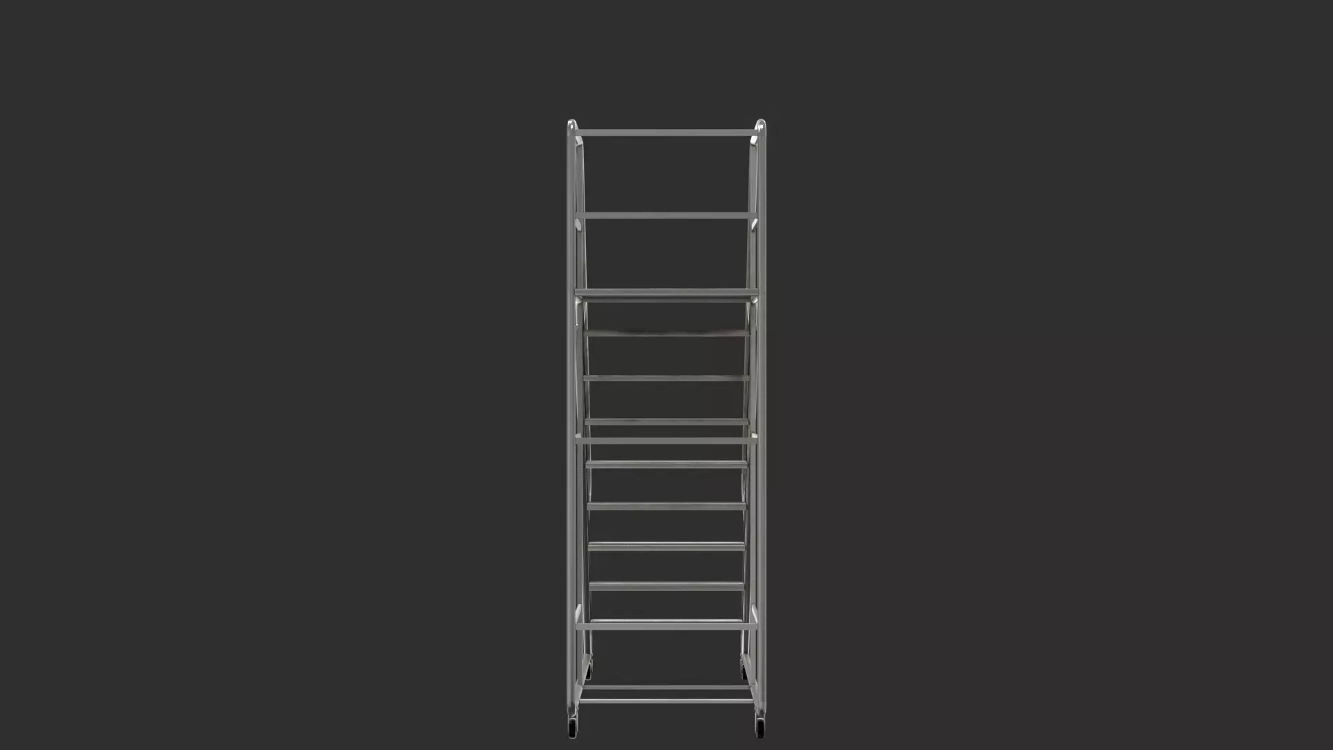 Realistic Ladder 3D Model with Detailed Rungs and Frame Low-poly 3D model_4