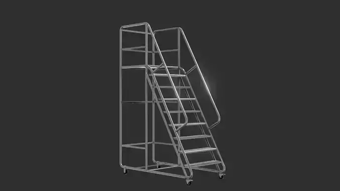 Realistic Ladder 3D Model with Detailed Rungs and Frame Low-poly 3D model Realistic Ladder 3D Model with Detailed Rungs and Frame Low-poly 3D model