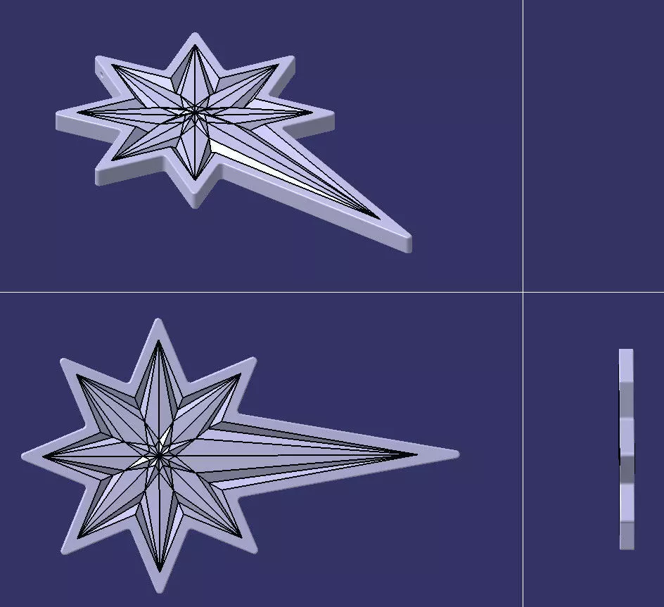 Winter Star 1C 3D print model_2