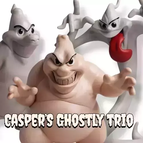 trio ghostly casper little ghost