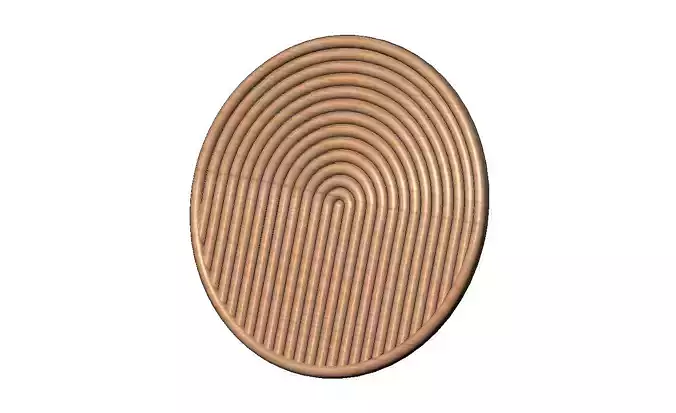 Round geometric Boho style ripple ceiling rosette and wall art 3D print model
