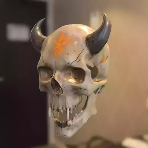 demon Skull with Horns