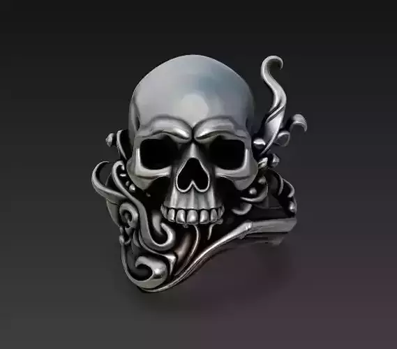 Stylized Skull Sculpture - Dark Fantasy 3D Model 3D print model
