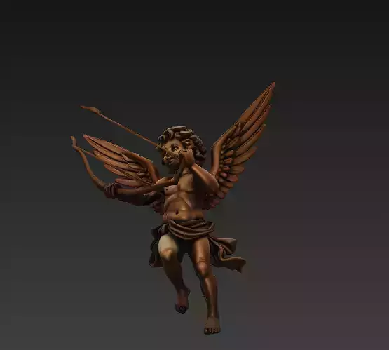 Cupid Angel Archer 3D Model-Fantasy Sculpture for Printing - CGI 3D print model