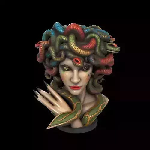 1978  Medusa  Gorgon   Head    3D Model