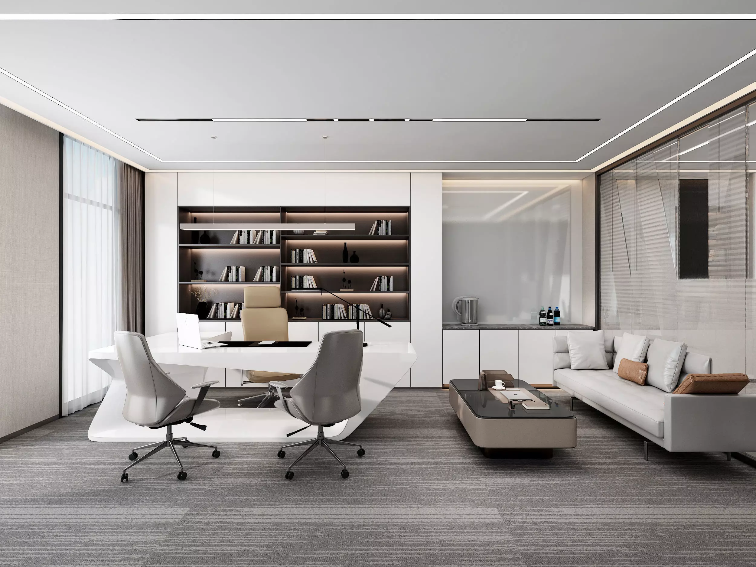 office Low-poly 3D model