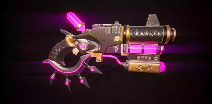 Futuristic Energy Weapon PBR 3D Game Asset