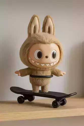 Skateboard Holder for Labubu Toy Model Design