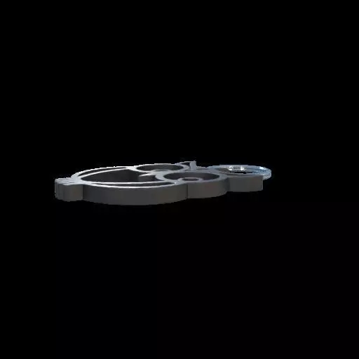 Minimalist Owl Keychain 3D print model_21