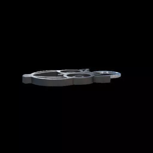 Minimalist Owl Keychain 3D print model_20