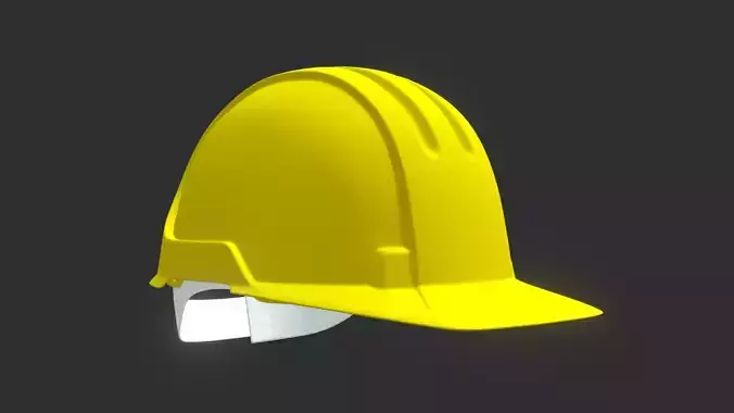 Realistic Worker Helmet 3D Model with Detailed