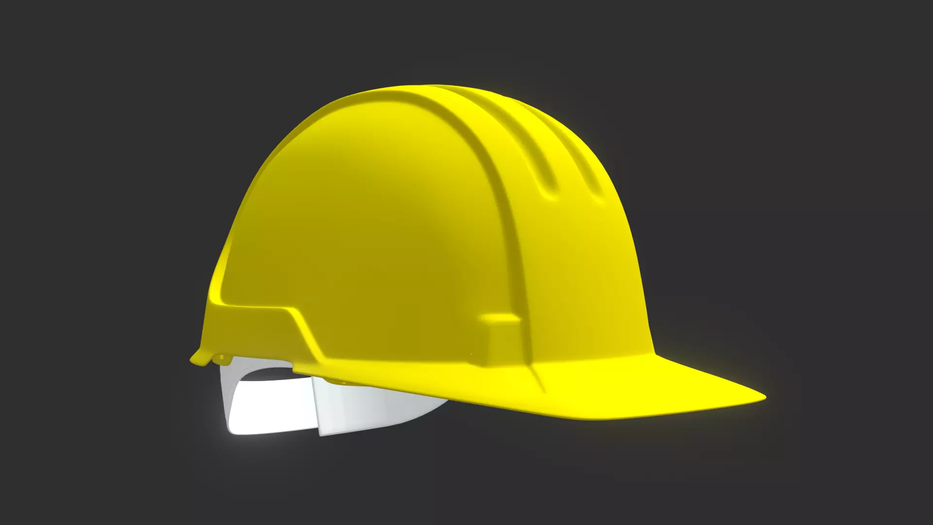 Realistic Worker Helmet 3D Model with Detailed Low-poly 3D model_0