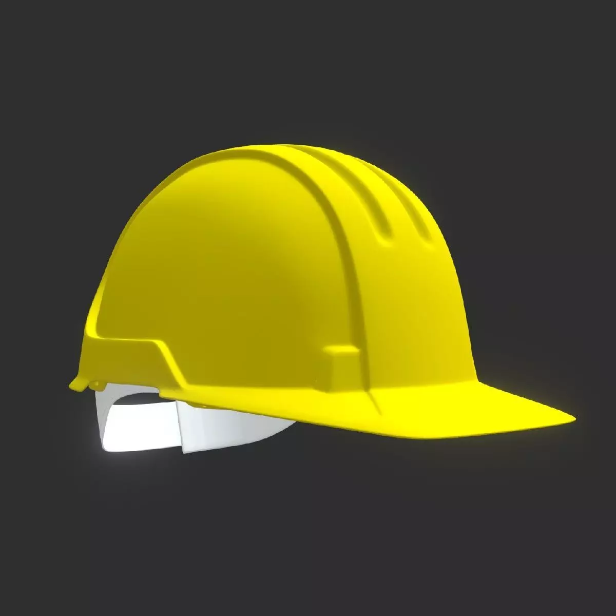 Realistic Worker Helmet 3D Model with Detailed Low-poly 3D model_6