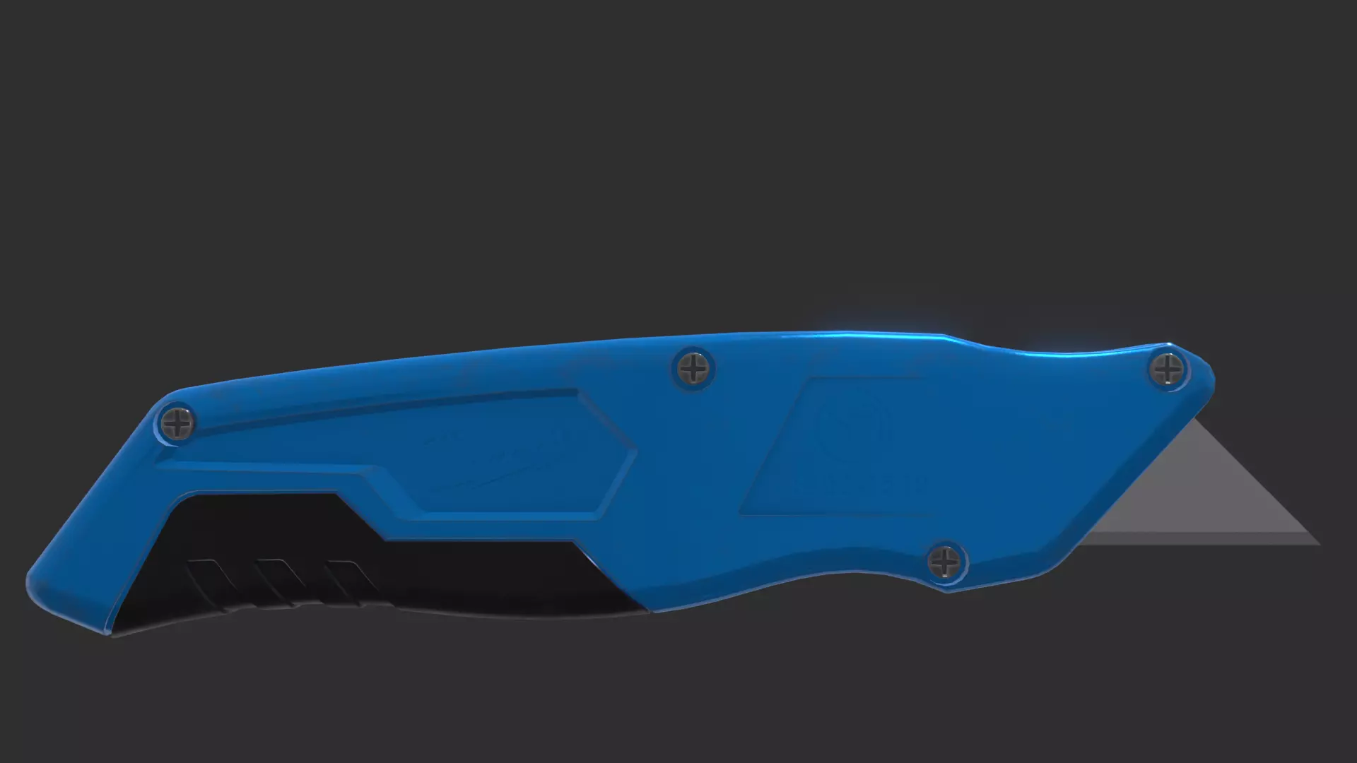 Realistic Paper Cutter Blade 3D Model with Detailed Low-poly 3D model_3