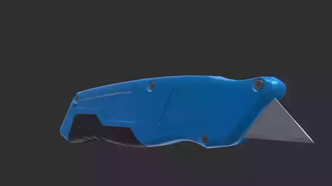 Realistic Paper Cutter Blade 3D Model with Detailed