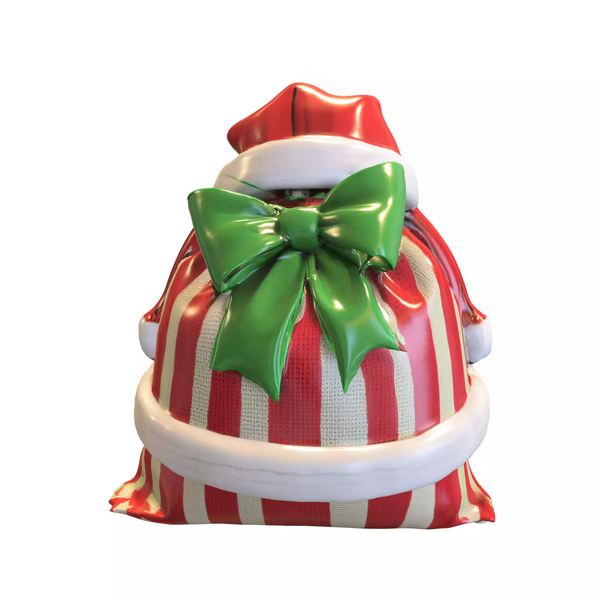 Christmas Gift Bag 3D model_0