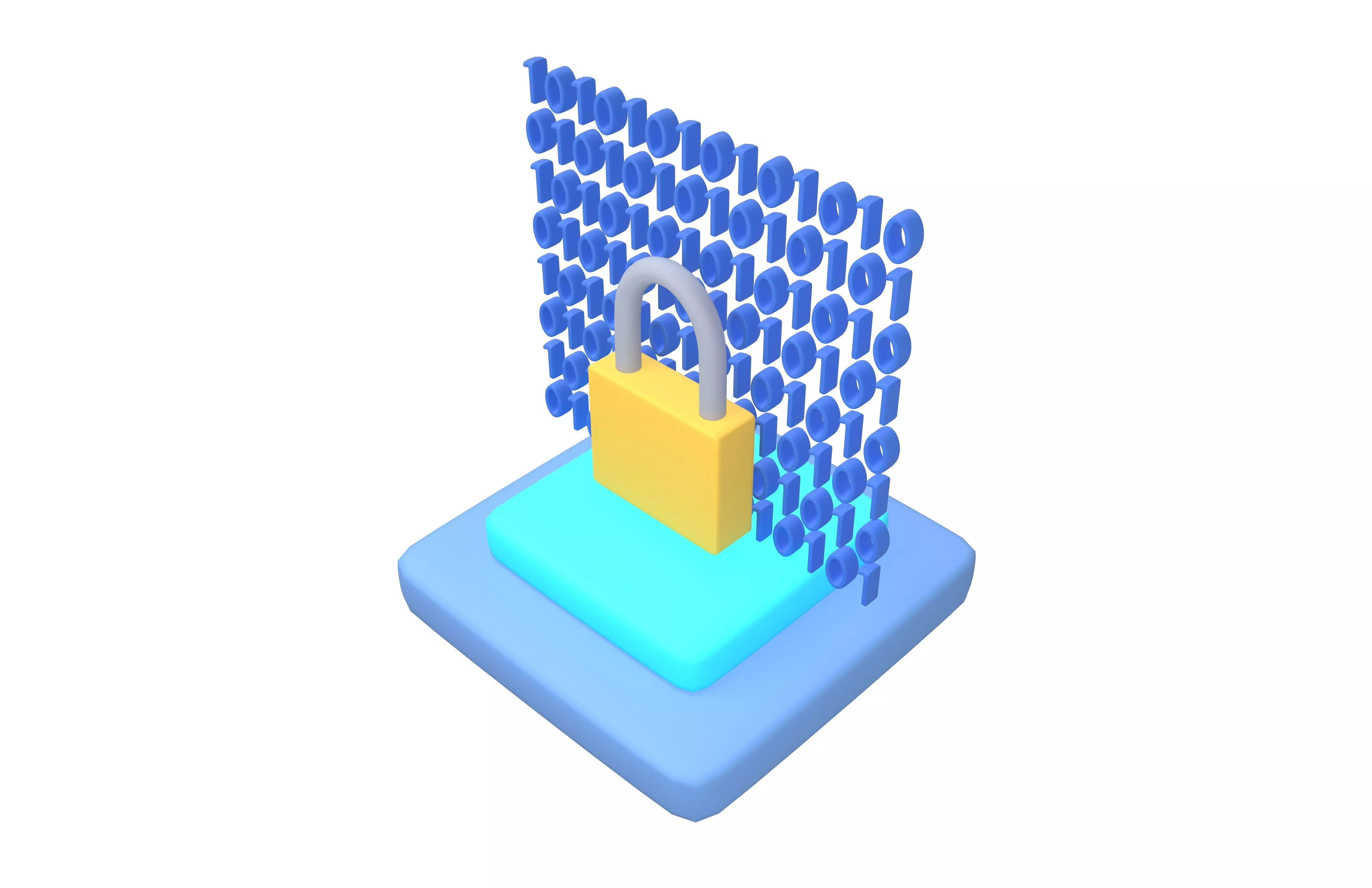 Cyber Security Icon v2 001 Low-poly 3D model_2