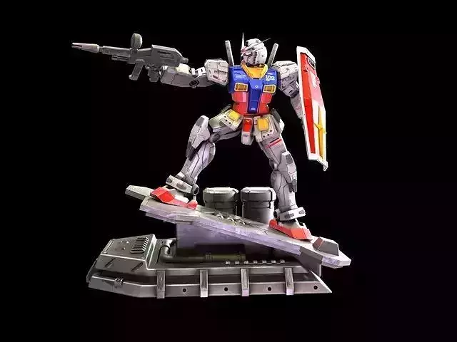 Gundam Unicorn RX78 Mobile Suit STL file drawing