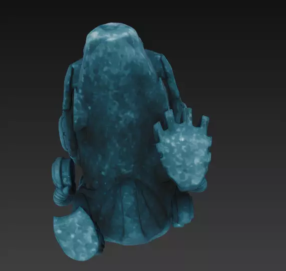 Cybernetic Skull 3D Model - Sci-Fi Mech Skeleton Bust 3D print model_4