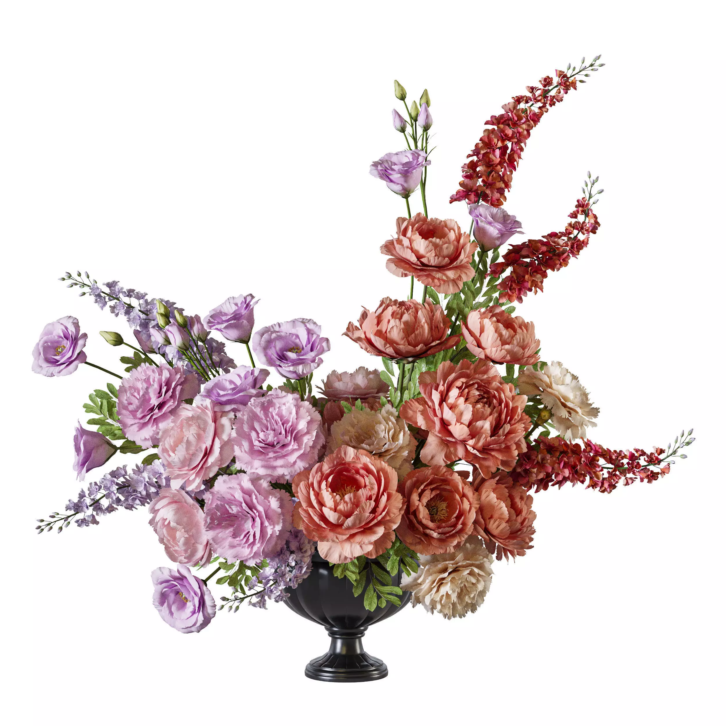 Flower Set 120 Whispering Peach Bloom 3D model