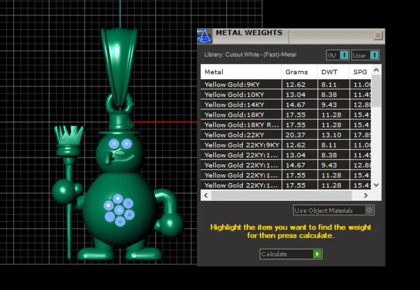 Snowman Shaped Jewelry Pendant 3D print model_6