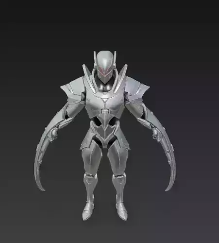 Sci-Fi Armored Human Warrior 3D Model