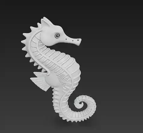 Seahorse Sculpture - Stylized Decorative 3D print model