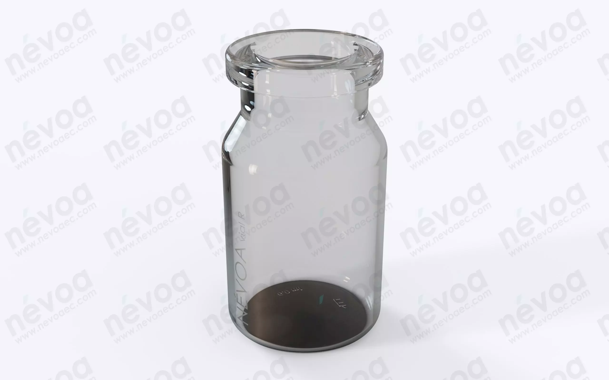 Glass vial - ISO 8362-1 - ISO 8362-1-6R - vial - 6 ml 3D model_0
