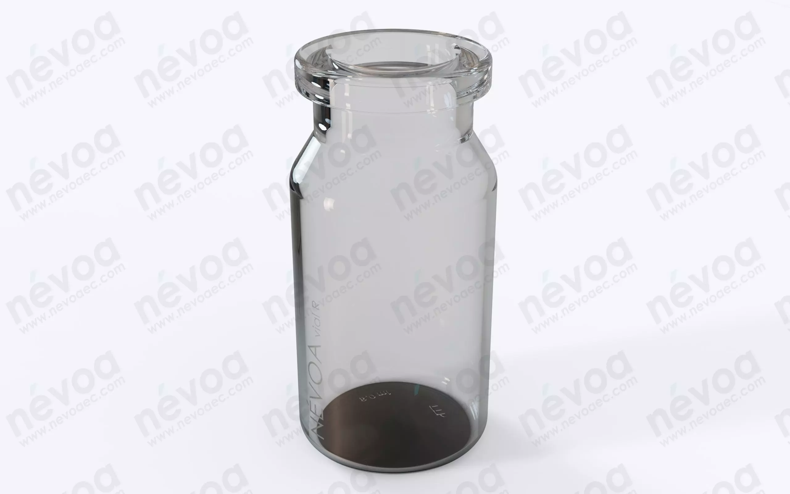 Glass vial - ISO 8362-1 - ISO 8362-1-8R - vial - 8 ml 3D model_0