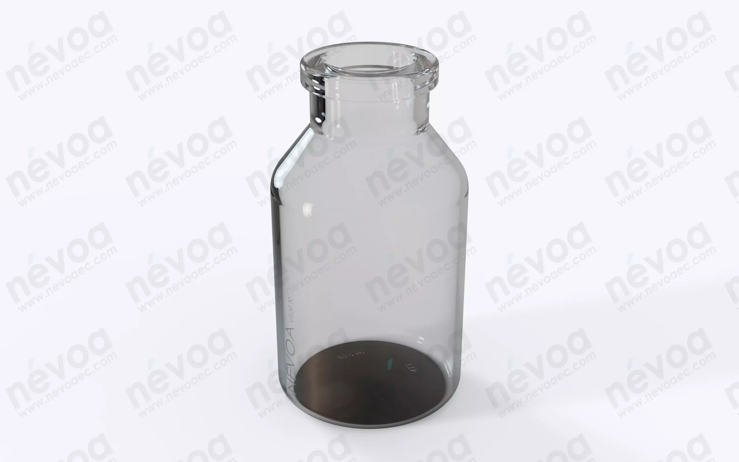 Glass vial - ISO 8362-1 - ISO 8362-1-20R - vial - 20 ml 3D model_0