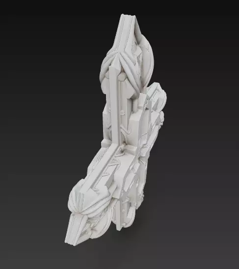Ornamental Cross Relief 3D Model 3D print model_7