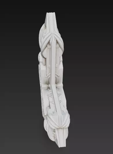 Ornamental Cross Relief 3D Model 3D print model_8